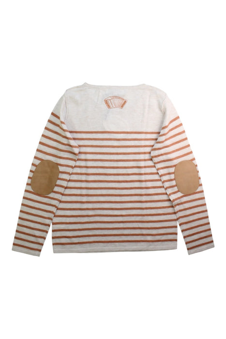A White Long Sleeve T Shirts from Excuse My French in size 8Y for girl. (Back View)