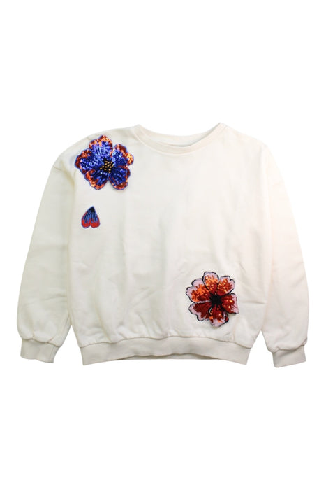 A White Crewneck Sweatshirts from Molo in size 8Y for girl. (Front View)