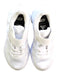 A White Sneakers from Adidas in size 7Y for boy. (Back View)