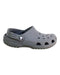A Grey Slip Ons from Crocs in size 5T for neutral. (Front View)