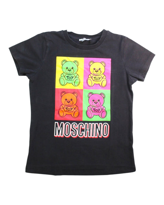 A Black Short Sleeve T Shirts from Moschino in size 8Y for neutral. (Front View)