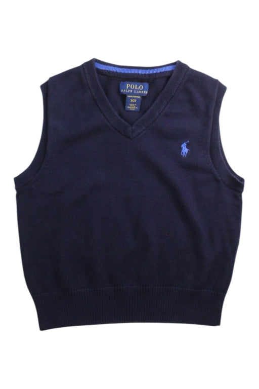A Navy Sweater Vests from Polo Ralph Lauren in size 3T for boy. (Front View)