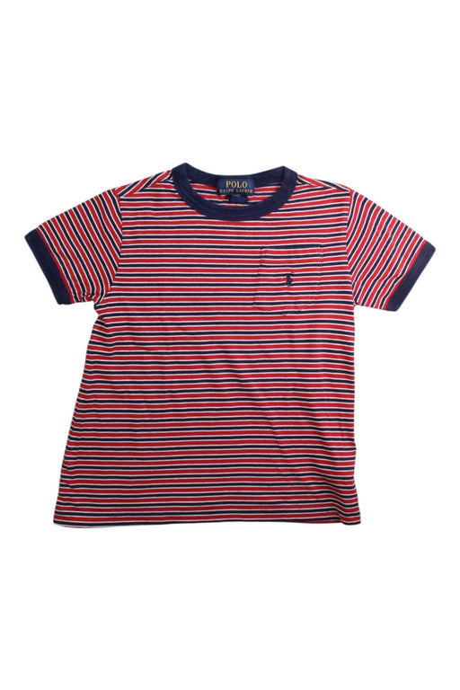 A Red Short Sleeve T Shirts from Polo Ralph Lauren in size 3T for boy. (Front View)