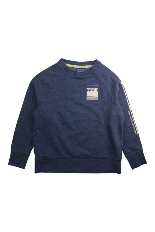 A Blue Crewneck Sweatshirts from Patagonia in size 5T for boy. (Front View)
