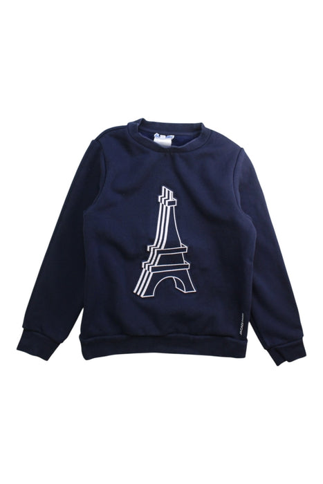 A Navy Crewneck Sweatshirts from Jacadi in size 8Y for boy. (Front View)