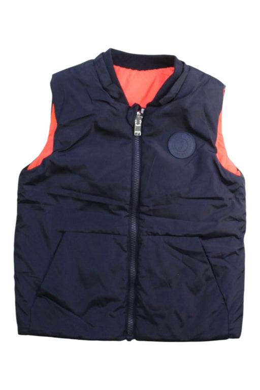 A Navy Outerwear Vests from Jacadi in size 4T for boy. (Front View)