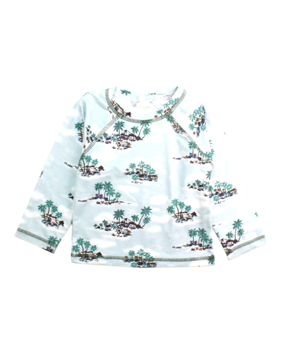 A White Rash Guards from Bonton in size 4T for boy. (Front View)