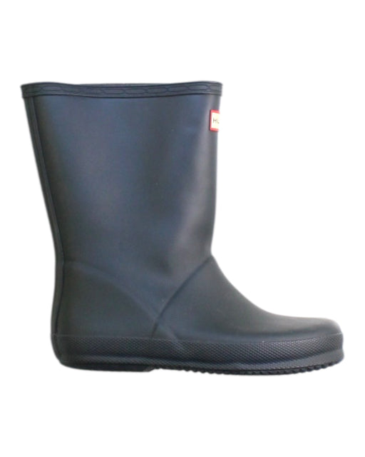 A Black Rain Boots from Hunter in size 5T for neutral. (Front View)