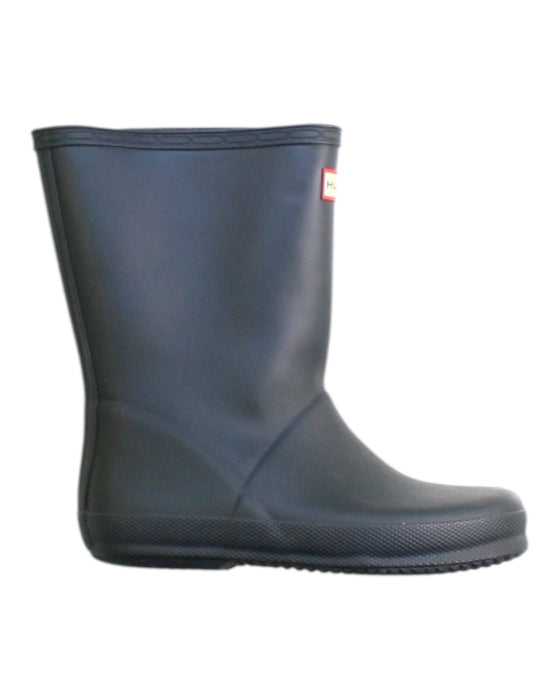 A Black Rain Boots from Hunter in size 5T for neutral. (Front View)