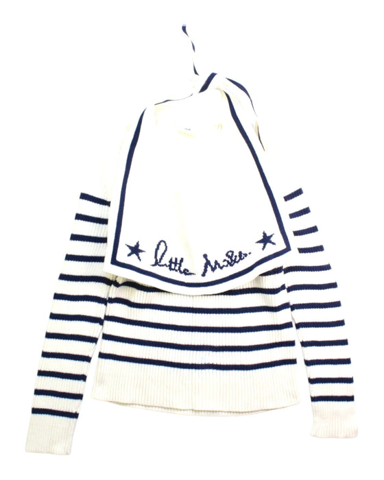 A White Long Sleeve Tops from little Mo & Co. in size 4T for girl. (Front View)