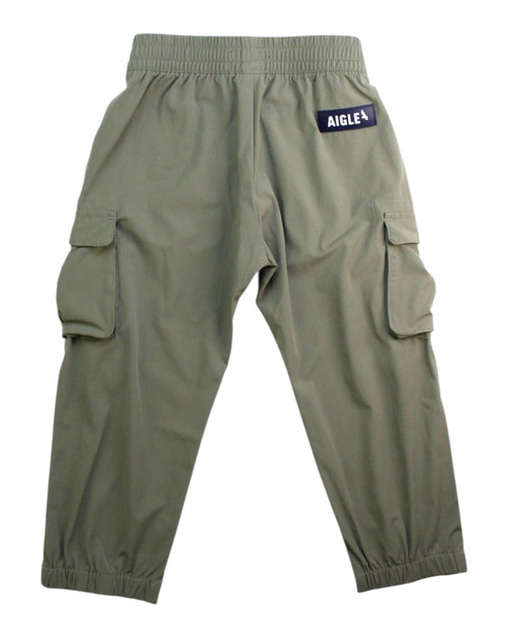 A Green Casual Pants from Aigle in size 4T for boy. (Back View)