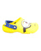 A Yellow Sandals from Crocs in size 4T for neutral. (Front View)