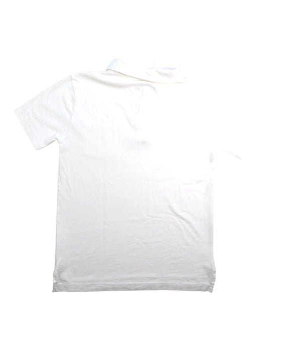 A White Short Sleeve Polos from Crewcuts in size 6T for boy. (Back View)