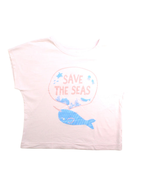 A Pink Short Sleeve Tops from Gingersnaps in size 12Y for girl. (Front View)