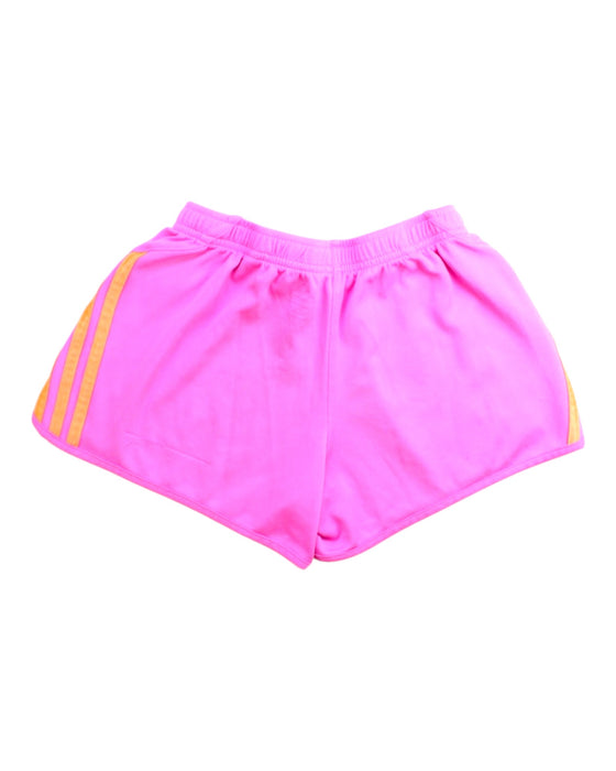 A Pink Active Shorts from Adidas in size 10Y for girl. (Back View)
