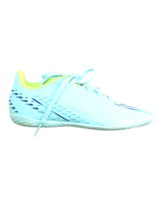 A Blue Cleats/Soccer Shoes from Adidas in size 9Y for boy. (Front View)