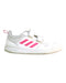 A White Sneakers from Adidas in size 7Y for girl. (Front View)