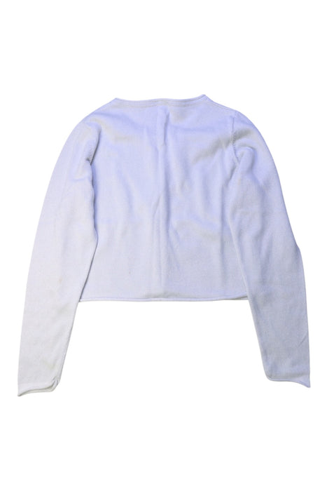 A White Cardigans from Petit Bateau in size 8Y for girl. (Back View)