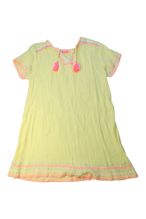 A Yellow Short Sleeve Dresses from Sunuva in size 7Y for girl. (Front View)