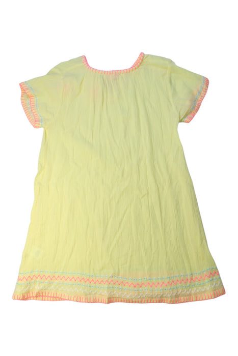 A Yellow Short Sleeve Dresses from Sunuva in size 7Y for girl. (Back View)