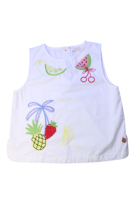 A White Sleeveless Tops from ANGEL & ROCKET in size 10Y for girl. (Front View)