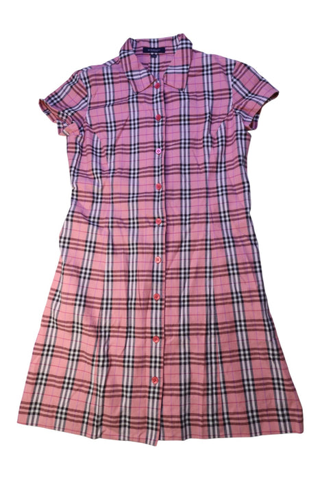 A Pink Short Sleeve Dresses from Burberry in size 12Y for girl. (Front View)