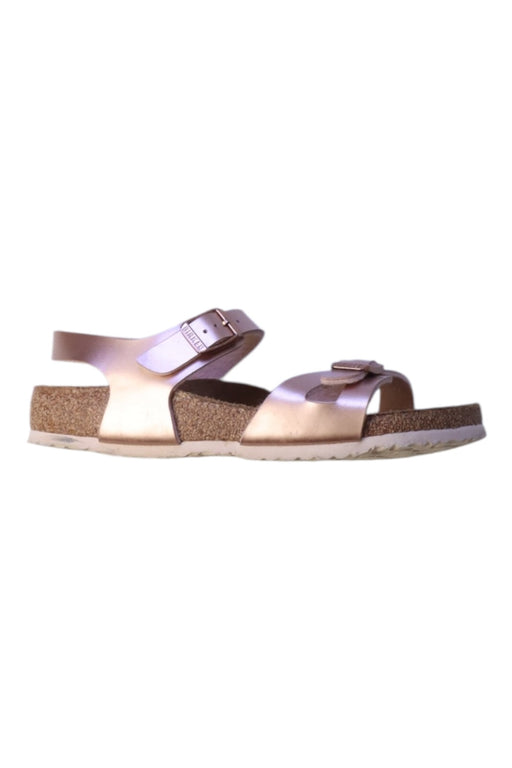 A Metallic Sandals from Birkenstock in size 10Y for girl. (Front View)