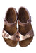 A Metallic Sandals from Birkenstock in size 10Y for girl. (Back View)