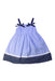 A Blue Sleeveless Dresses from Chickeeduck in size 5T for girl. (Front View)