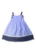A Blue Sleeveless Dresses from Chickeeduck in size 5T for girl. (Back View)