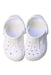 A White Slip Ons from Crocs in size 3T for girl. (Back View)
