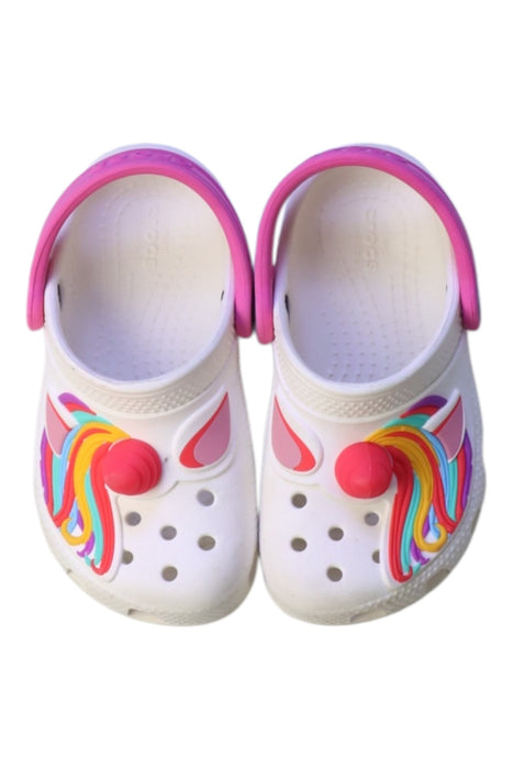 A Multicolour Slip Ons from Crocs in size 3T for girl. (Back View)