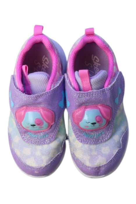 A Multicolour Sneakers from Skechers in size 3T for girl. (Back View)