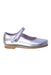A Silver Dress Shoes from Jacadi in size 3T for girl. (Front View)