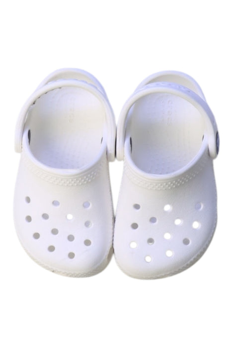 A White Slip Ons from Crocs in size 18-24M for boy. (Back View)