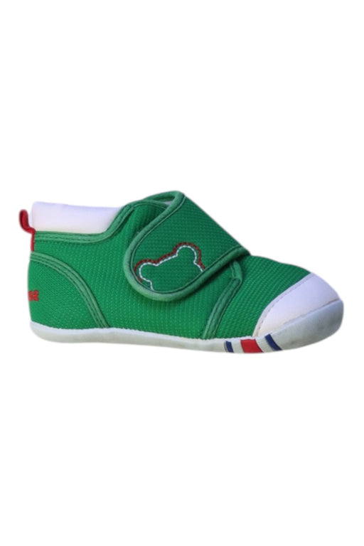 A Green Sneakers from Miki House in size 18-24M for boy. (Front View)