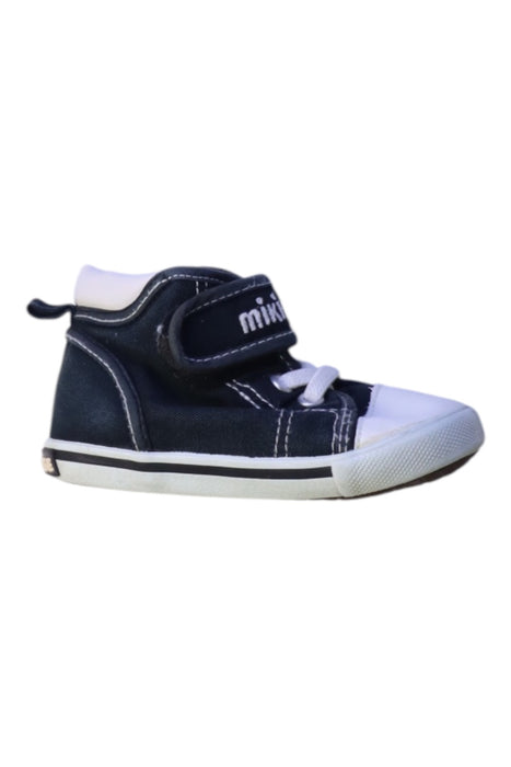 A Navy Sneakers from Miki House in size 18-24M for boy. (Front View)
