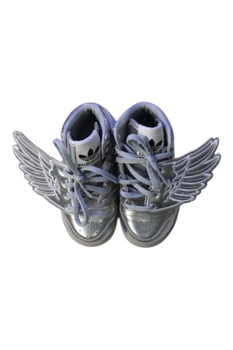 A Silver Sneakers from Adidas & Jeremy Scott in size 18-24M for girl. (Back View)