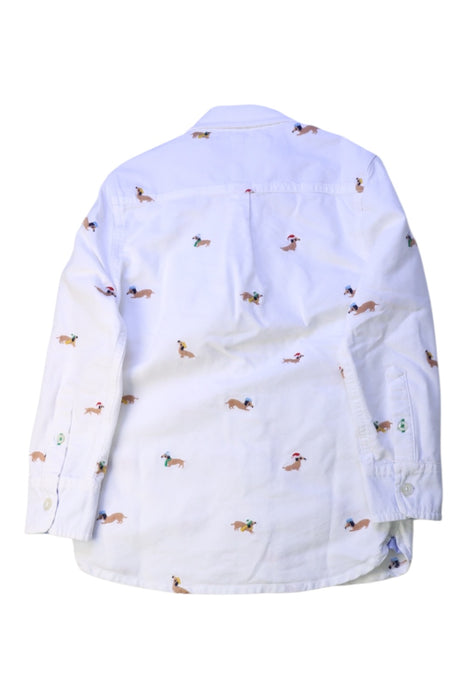 A White Long Sleeve Shirts from Boden in size 5T for boy. (Back View)