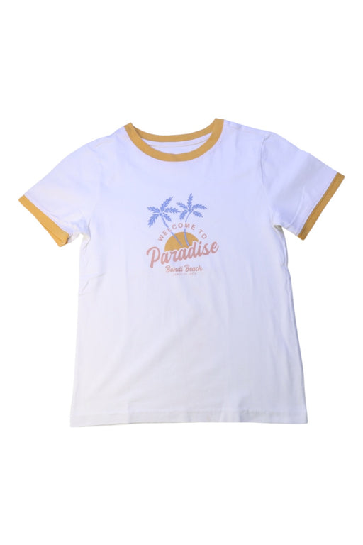 A White Short Sleeve T Shirts from Janie & Jack in size 6T for boy. (Front View)