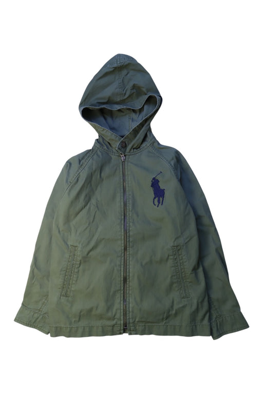 A Green Lightweight Jackets from Polo Ralph Lauren in size 6T for boy. (Front View)