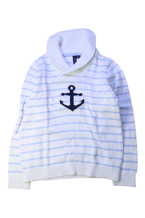 A White Crewneck Sweatshirts from Janie & Jack in size 7Y for boy. (Front View)