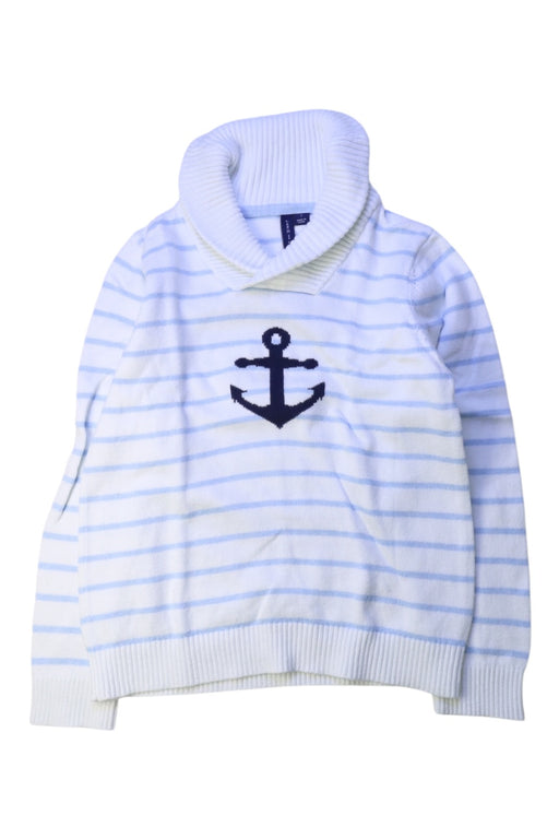A White Crewneck Sweatshirts from Janie & Jack in size 7Y for boy. (Front View)