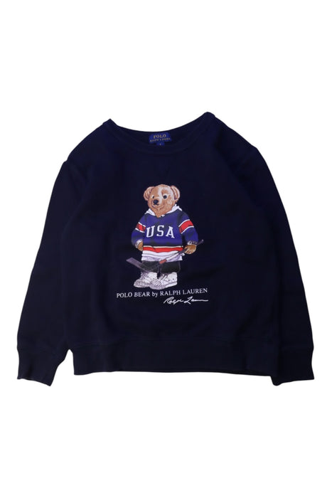 A Navy Crewneck Sweatshirts from Polo Ralph Lauren in size 6T for boy. (Front View)