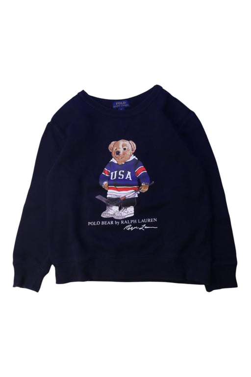 A Navy Crewneck Sweatshirts from Polo Ralph Lauren in size 6T for boy. (Front View)