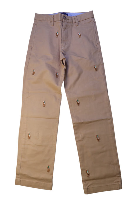 A Beige Casual Pants from Polo Ralph Lauren in size 7Y for boy. (Front View)