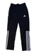 A Black Active Pants from Adidas in size 7Y for boy. (Front View)