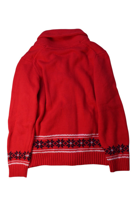 A Red Cardigans from Janie & Jack in size 6T for boy. (Back View)