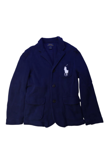 A Navy Blazers from Polo Ralph Lauren in size 7Y for boy. (Front View)