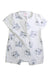 A White Short Sleeve Rompers from Seed in size 0-3M for boy. (Front View)